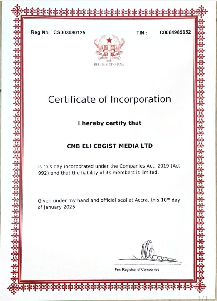 CNB ELI CBGIST MEDIA LTD